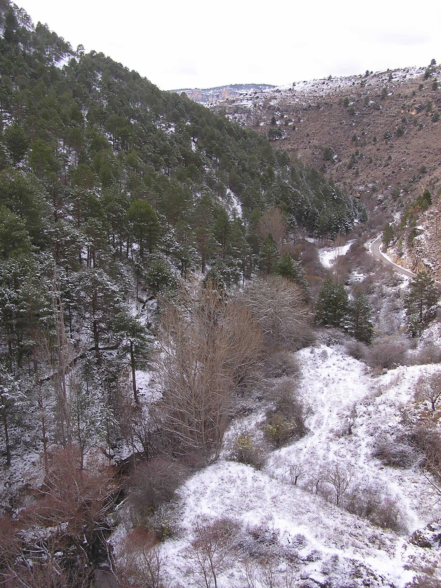 Valle del Júcar nevado